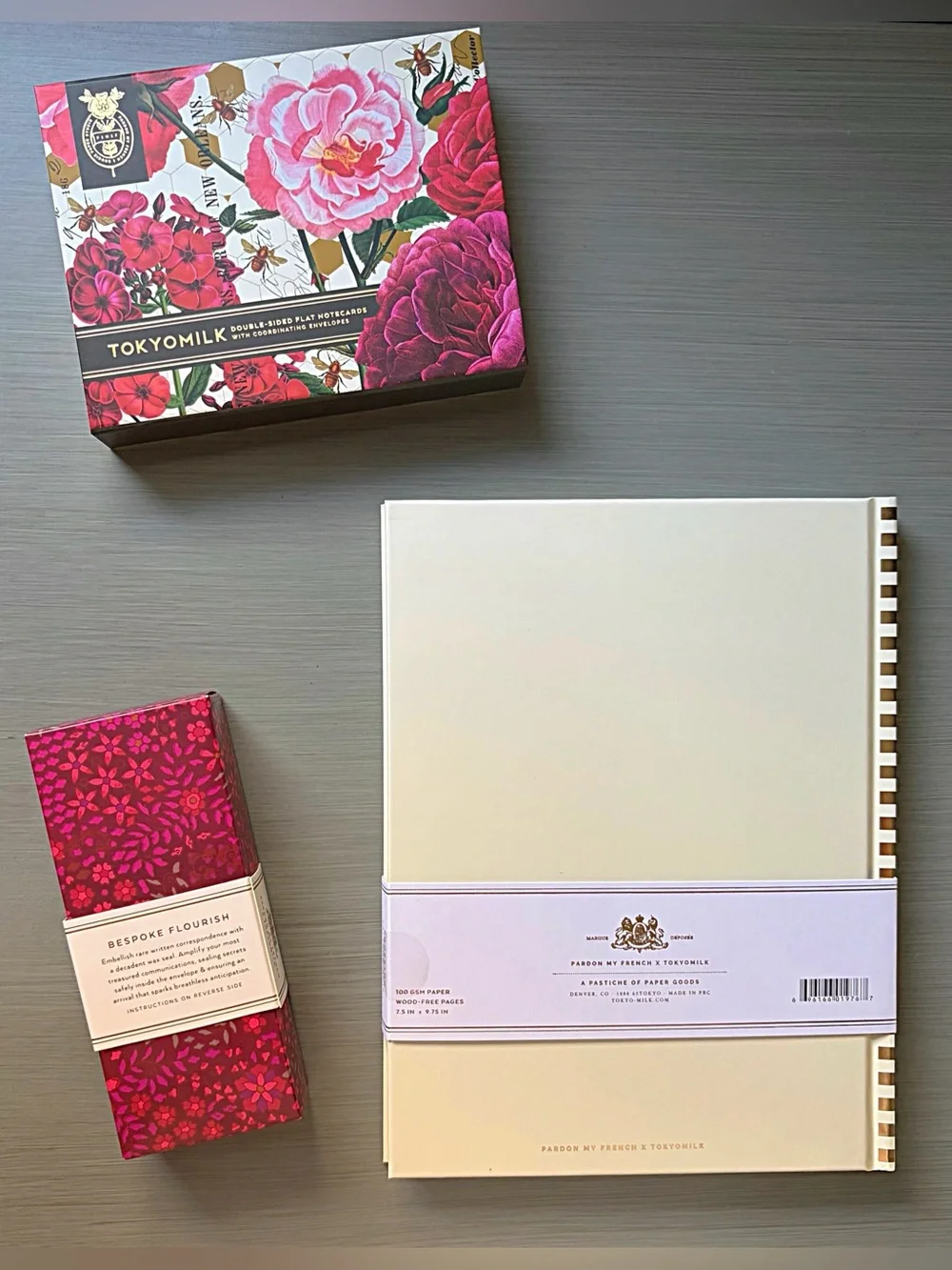 PARDON MY FRENCH X TOKYOMILK Limited Edition Margot Elena Notecards Notebook Wax